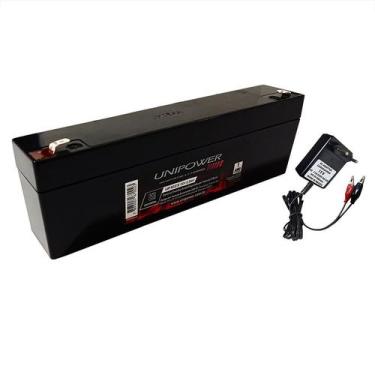 Imagem de Kit Bateria Selada Unipower 12V 2,3ah + Carregador - Vrla