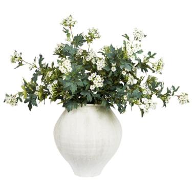 Imagem de Plantas artificiais, 6 peças de hastes artificiais verdes de 78,7 cm para vaso, flores artificiais, ramos artificiais, plantas artificiais e flores para decoração de casa (6, Kalanchoe)