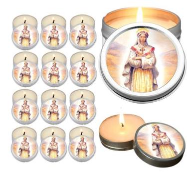 Imagem de 10 Velas Aromaticas Lembrancinhas Nossa Senhora Salete na Latinha Deco