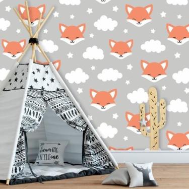 Imagem de Papel De Parede Autocolante Baby Raposa Cute - Geral
