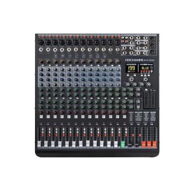 Imagem de Mesa de Som GOCHANMI Master12 DJ Mixer 12 Canais 199 Efeitos Grupos EQ Sweep Phantom 48V 110v/220v
