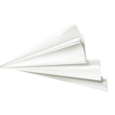 Imagem de Kit 5 Caixas Com 45 M Meia Cana Polifort 8mm X 38mm X 3,00m (barra) Branco Neve