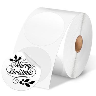 Imagem de Etiqueta térmica Phomemo 2" White Circle para impressora Phomemo 241bt