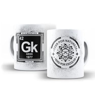 Imagem de Caneca branca elementos geek (15042)