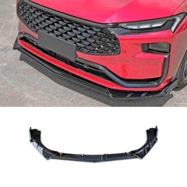 Imagem de Para Mondeo Car Front Bumper Lip Carbon Look Acessórios de carro para Mondeo ST Line 2022 Acessórios de protetor de para-choque (preto brilhante)