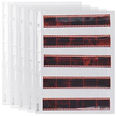 Imagem de hihaba 5 bolsos (20,3 x 5,6 cm) (10 folhas) de bolso transparente, páginas de refil de álbum de fotos para cartões fotográficos Kpop, beisebol, cartões colecionáveis, cabe em fichário de 3 anéis