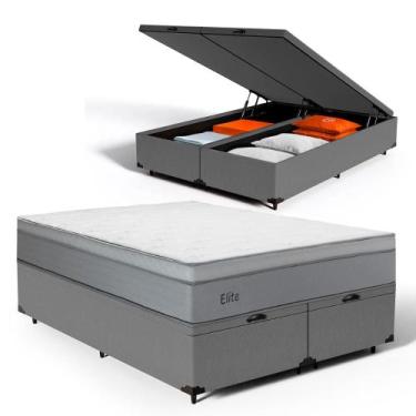 Imagem de Cama Box Baú com Colchão de Molas Ensacadas Pillow In Elite Queen 158c