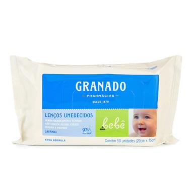 Imagem de Lenços Umedecidos Granado Bebê Lavanda 50 Unidades