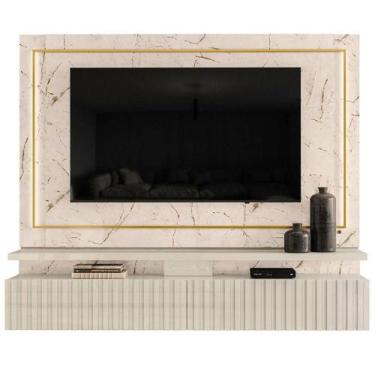 Imagem de Painel Suspenso Para Tv 75" Hera Calacata Off White - MADETEC MOVEIS