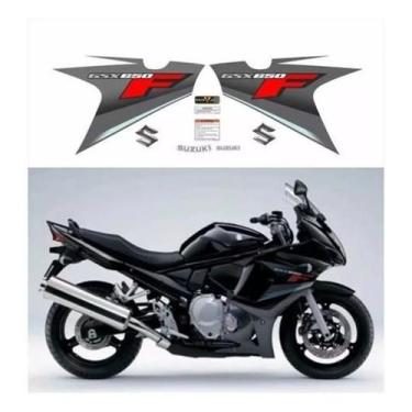 Imagem de Kit Jogo Faixa Compatível Adesivo Suzuki Gsx 650F 2009 Preta - Spts