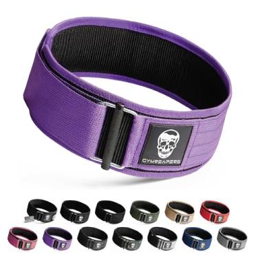 Imagem de Gymreapers Cinto De Levantamento Peso Com Trava Rápida Para Musculação, E Treinamento Cruzado - 4" Neoprene Fivela Metal, Suporte Ajustável Olímpico Costas (Extra Grande, Roxo)