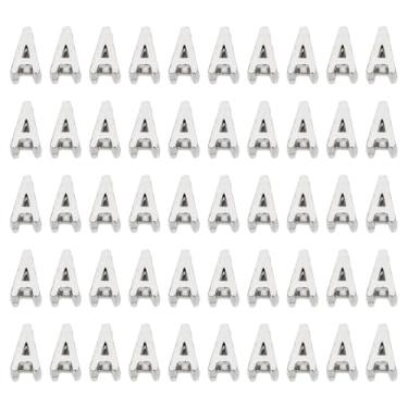 Imagem de Shapenty Berloques espaçadores de letras deslizantes de metal de liga de prata antiga para artesanato, pulseira, colar, pingente de chaveiro, joias, Natal, Ação de Graças, lembrancinhas de casamento