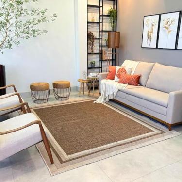 Imagem de Tapete Soft Dream Moldura 200x150 - Bege/marrom