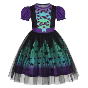 Imagem de WonderBabe Girls Princess Costume Halloween Cosplay Party Dress up Princess Dresses Fancy Dress Up Clothes Size 6-7 Purple