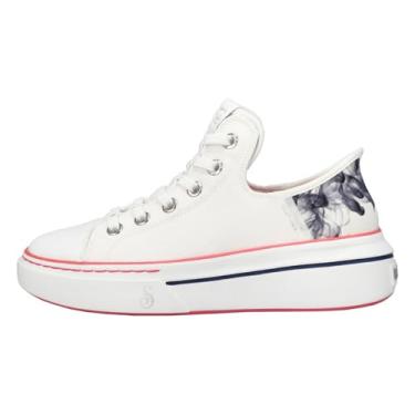 Imagem de Skechers Tênis feminino Dogg: Snoop One-boss Life Canvas Hands Free Slip-ins, Branco/Rosa, 40
