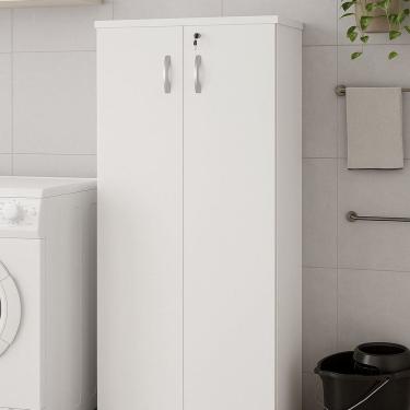 Imagem de Armário Alto Multiuso 2 Portas Fechado 160,5x80,5cm Branco