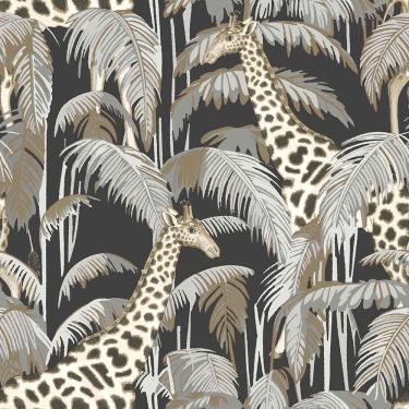 Imagem de Papel de Parede Botany House Girafa Preto 15529