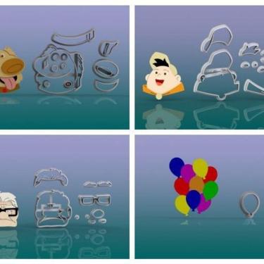 Imagem de Cortador Kit Up Altas Aventuras 4 Modelos Tamanho 6cm