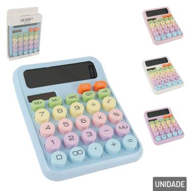 Imagem de Calculadora de Mesa 12 Dígitos Solar Colors - Tudo em Caixa
