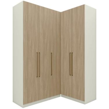 Imagem de Guarda Roupa Modulado 3 Pecas 241x160 Cm Seletto Areia Jequitiba Henn Areia Jequitiba