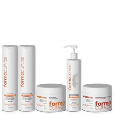 Imagem de Kit Shampoo, Condicionador, Máscara, Creme Ondas e Gelatina Formas e Curvas | Acquaflora