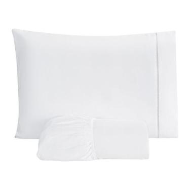 Imagem de Jogo De Lençol 600 Fios Egípcios Algodão Solteiro 2 Peças - Vitor Bord