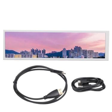 Imagem de Asixxsix 8.8in Touchscreen Display, 1920x480 Tela Secundária Capacitiva de 5 Pontos de Toque Computador Portátil, 170 ° Ângulo de Visão Amplo PC CPU GPU Temperatura Monitor