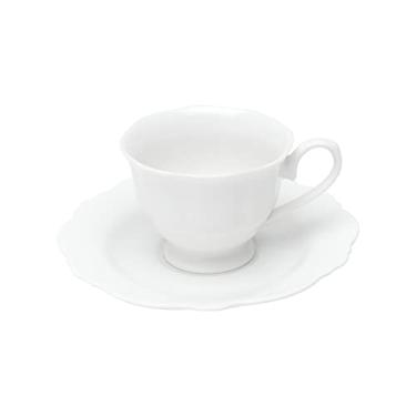 Imagem de CONJUNTO 6 XÍCARAS CAFÉ PORCELANA COM PIRES MALDIVAS BRANCO 80ml