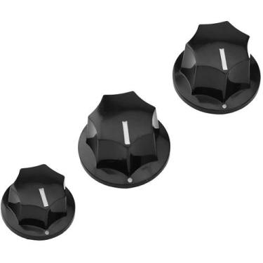 Imagem de Jogo Completo De Knobs Para Contra Baixo Jazz Bass Preto - Thida