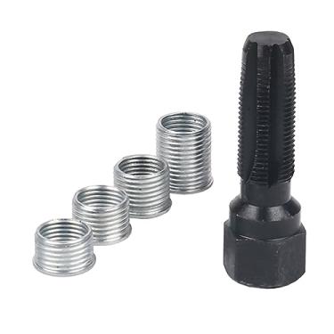 Imagem de NATEFEMIN Vela de ignição de aço carbono rosca M14x1,25, ferramentas de reparo, kit de motor a gasolina, inserções de rosca tamanho 9 mm/11 mm/16 mm/20 mm
