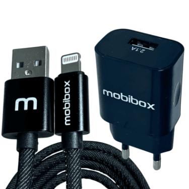 Imagem de Carregador Tomada de Parede / Fonte - Saída USB 2.1A - Turbo + Cabo Lightning p/ iPhone com entrada USB - 1 metro - Original Garantia de 1 ano