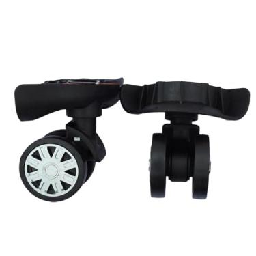 Imagem de shamjina Rodas de mala de bagagem 1 par de desgaste resistente à instalação conveniente de instalação multifuncional Os lançadores de linha dupla de mudo