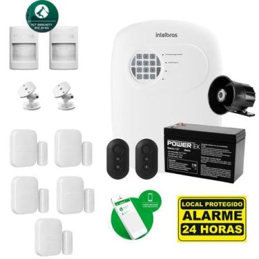 Imagem de Kit Alarme Sem Fio Intelbras ANM 24 NET, 5 Sensores Magnéticos, 2 PET 