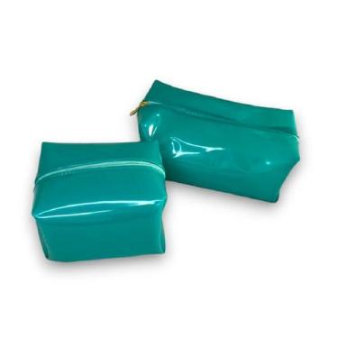 Imagem de Kit 3 Nécessaires de Plástico - DaniBordados, Verde agua