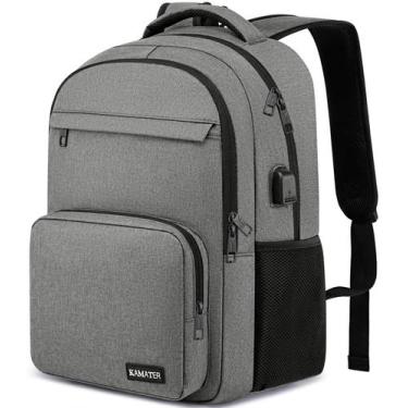 Imagem de Mochila Kamater preta para escola, faculdade com laptop de 15,6"