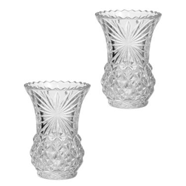 Imagem de Kit Decorativo com 2 Vasos de Vidro Austria para Sala Quarto Escritório Cozinha Casa Buritis (Pequeno)