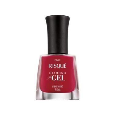 Imagem de Esmalte Risqué Diamond Gel Vinho Bordô - Cremoso Hipoalergênico 9,5ml