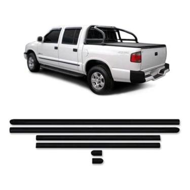 Imagem de Jogo Friso Lateral S10 Cabine Dupla 1995 A 2000 8Pcs Preto