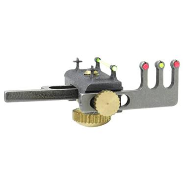 Imagem de OBTOUTDOOR 1 mira de estilingue ajustável, mira mecânica, aço inoxidável, 4 pontos de mira de fibra ótica, acessório de estilingue