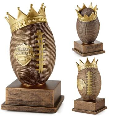 Imagem de Quelay Troféu Rei Campeão de Futebol de 15 cm de altura para participação de troféu esportivo de futebol vencedor prêmio Goalpost Award