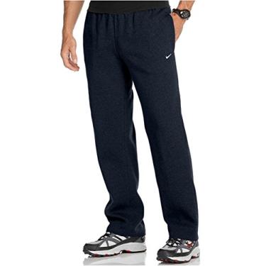 Imagem de Nike Club Swoosh Men's Fleece Sweatpants Pants Classic Fit, Large - Navy Blue/White