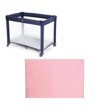 Imagem de Colchonete Macio Para Berço Desmontavel Chiqueirinho 95x55 (Coroa Rosa)