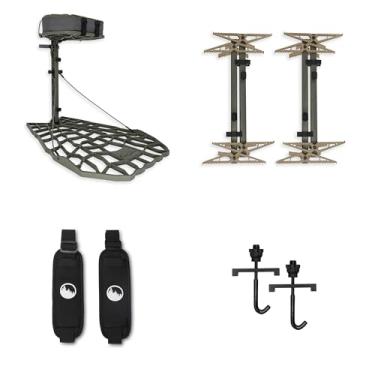 Imagem de Sistema de caça móvel XOP Air Raid - Conjunto móvel completo de caça de árvores e árvores, pendurar em alumínio, bastões de escalada para caça, sistema de transporte