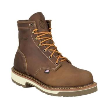 Imagem de Silverado Bota masculina de trabalho com cadarço de 15 cm, Bronzeado, 11 Wide