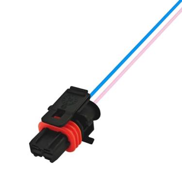 Imagem de QKYS Conector de alternador de 2 fios, trança durável de 15 cm, 25877026 acessório de conector de motor premium de fácil instalação compatível com Cadillac Chevy GMC Hummer DR44G 2007-2020