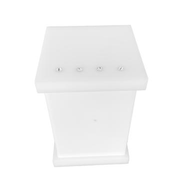 Imagem de Porta Algodão e Cotonete em Acrílico Com Strass Branco 