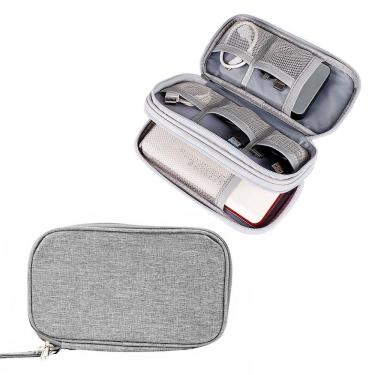 Imagem de Bolsa Organizadora Cabos Fios Eletrônicos Estojo Case Bag Cinza