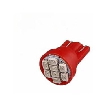 Imagem de Lâmpadas LED para luzes traseiras, luzes de freio e luzes intermitentes (T10 8 Led Vermelho,02 Unidades)