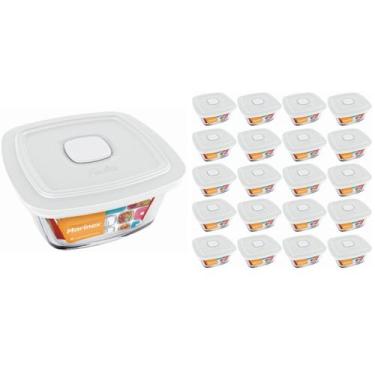 Imagem de Pote De Vidro Quadrado Marinex Facilita Vap C/ Tampa 2L 20Un - NADIR F