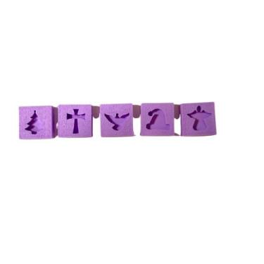 Imagem de R349 Kit 5 mini moldes de silicone diversos resina decorar - confeitar